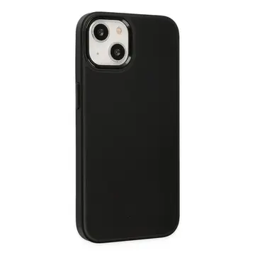 İphone 14 Plus Kılıf Asya Deri Silikon - Siyah