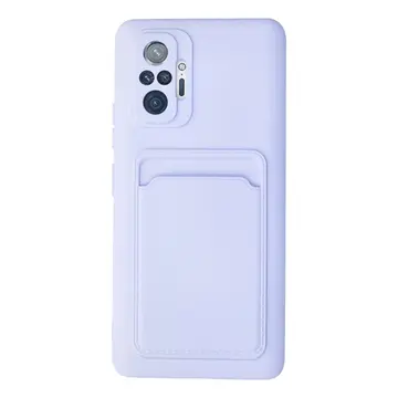 Xiaomi Redmi Note 10 Pro Kılıf Kelvin Kartvizitli Silikon - Lila