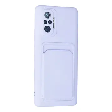 Xiaomi Redmi Note 10 Pro Kılıf Kelvin Kartvizitli Silikon - Lila