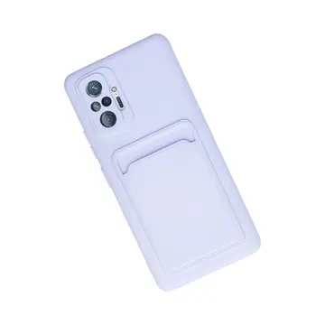 Xiaomi Redmi Note 10 Pro Kılıf Kelvin Kartvizitli Silikon - Lila