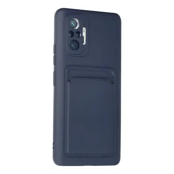 Xiaomi Redmi Note 10 Pro Kılıf Kelvin Kartvizitli Silikon - Lacivert