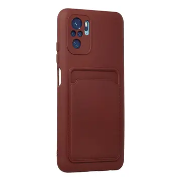Xiaomi Redmi Note 10s Kılıf Kelvin Kartvizitli Silikon - Bordo