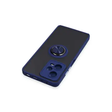 Xiaomi Redmi Note 12 5g Kılıf Montreal Yüzüklü Silikon Kapak - Lacivert