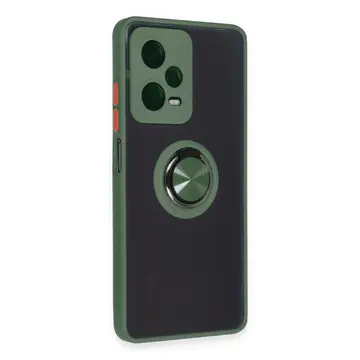 Xiaomi Xiaomi Poco X5 Pro 5g Kılıf Montreal Yüzüklü Silikon Kapak - Yeşil