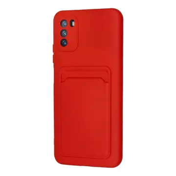 Xiaomi Pocophone M3 Kılıf Kelvin Kartvizitli Silikon - Kırmızı