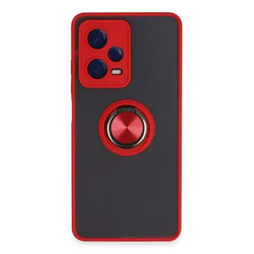 Xiaomi Poco X5 Pro 5g  Kılıf Montreal Yüzüklü Silikon Kapak - Kırmızı