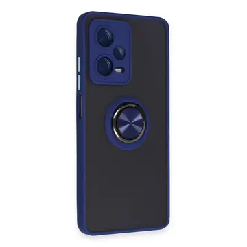 Xiaomi Poco X5 Pro 5g Kılıf Montreal Yüzüklü Silikon Kapak - Lacivert