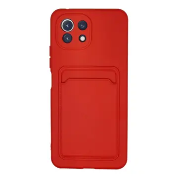 Xiaomi Mi 11 Kılıf Kelvin Kartvizitli Silikon - Kırmızı