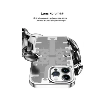 İphone 13 Pro Kılıf Mekanik Bumper Kapak - Yeşil