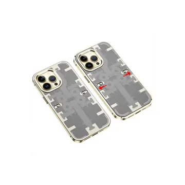 İphone 13 Pro Max Kılıf Mekanik Bumper Kapak - Gold