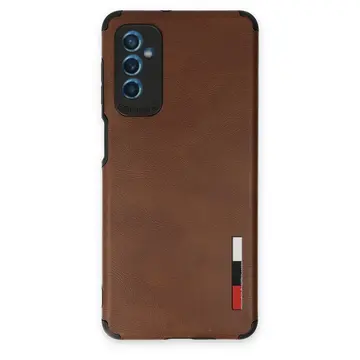 Samsung Galaxy M52 5g Kılıf Loop Deri Silikon - Kahverengi
