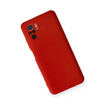 Xiaomi Redmi Note 10 Kılıf Nano İçi Kadife Silikon - Kırmızı