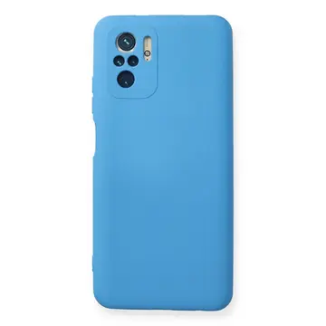 Xiaomi Redmi Note 10 Kılıf Nano İçi Kadife Silikon - Mavi