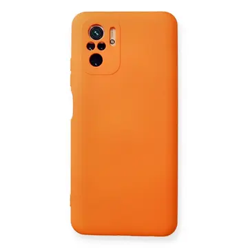 Xiaomi Redmi Note 10 Kılıf Nano İçi Kadife Silikon - Turuncu