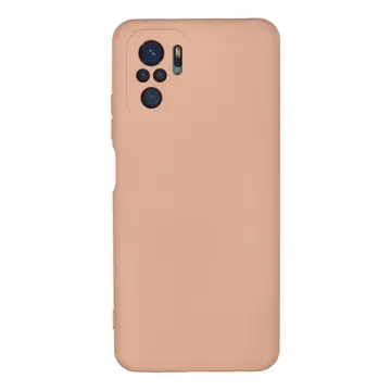 Xiaomi Redmi Note 10 Kılıf Nano İçi Kadife Silikon - Pudra