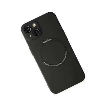 İphone 14 Plus Kılıf Jack Magneticsafe Lens Silikon - Siyah