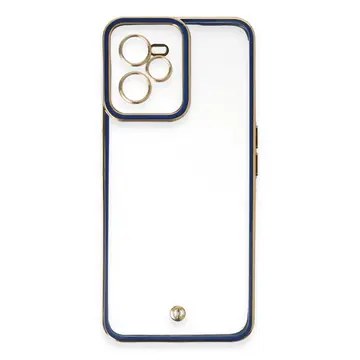Realme C35 Kılıf Liva Lens Silikon - Mavi