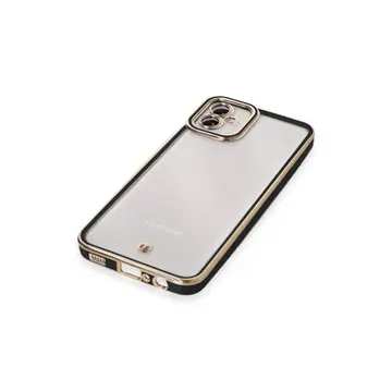 Samsung Galaxy A04e Kılıf Liva Lens Silikon - Siyah