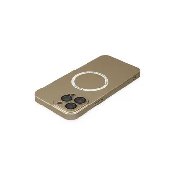 İphone 14 Pro Max Kılıf Jack Magneticsafe Lens Silikon - Gold