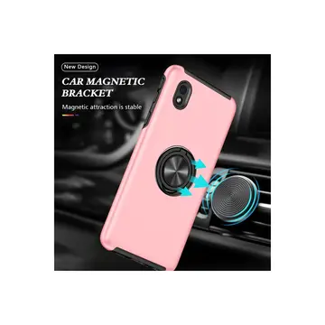 Samsung Galaxy A01 Core Kılıf Elit Yüzüklü Kapak - Pembe