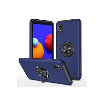 Samsung Galaxy A01 Core Kılıf Elit Yüzüklü Kapak - Lacivert