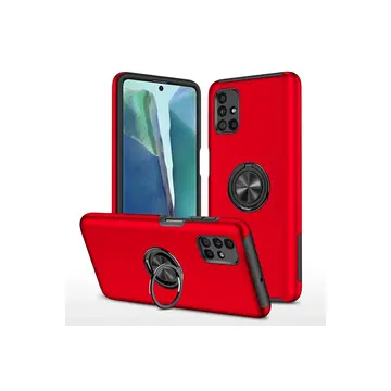 Samsung Galaxy M51 Kılıf Elit Yüzüklü Kapak - Kırmızı
