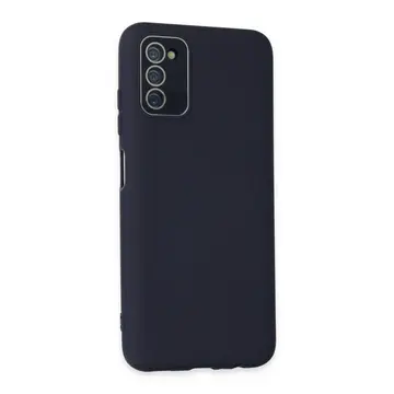 Samsung Galaxy A03s Kılıf Lansman Glass Kapak - Lacivert