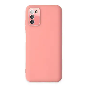 Samsung Galaxy A03s Kılıf Lansman Glass Kapak - Pembe