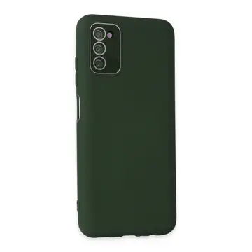 Samsung Galaxy A03s Kılıf Lansman Glass Kapak - Koyu Yeşil