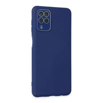 Samsung Galaxy A22 Kılıf Lansman Glass Kapak - Sky Blue