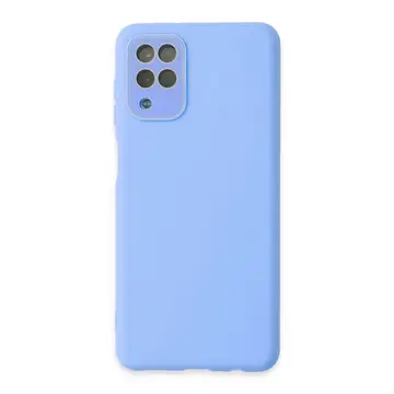 Samsung Galaxy A22 Kılıf Lansman Glass Kapak - Mavi