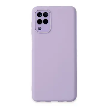 Samsung Galaxy A22 Kılıf Lansman Glass Kapak - Lila