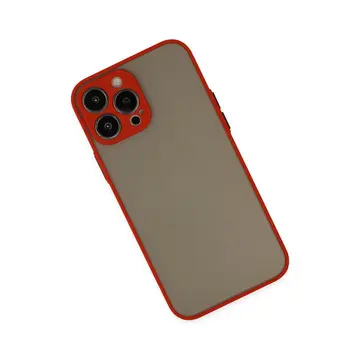 İphone 14 Pro Max Kılıf Montreal Silikon Kapak - Kırmızı