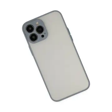İphone 14 Pro Max Kılıf Montreal Silikon Kapak - Gri