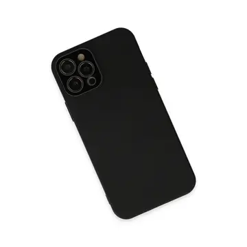 İphone 12 Pro Kılıf Lansman Glass Kapak - Siyah