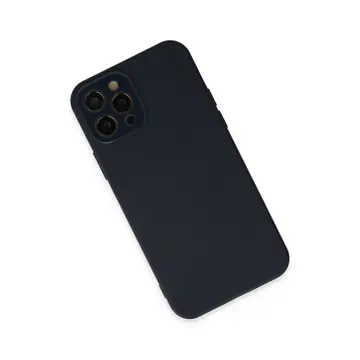 İphone 12 Pro Kılıf Lansman Glass Kapak - Lacivert