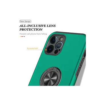 İphone 12 Pro Kılıf Elit Yüzüklü Kapak - Yeşil