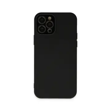 İphone 12 Pro Max Kılıf Lansman Glass Kapak - Siyah