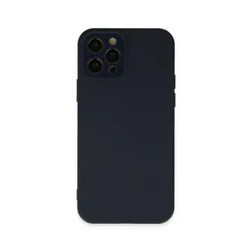 İphone 12 Pro Max Kılıf Lansman Glass Kapak - Lacivert