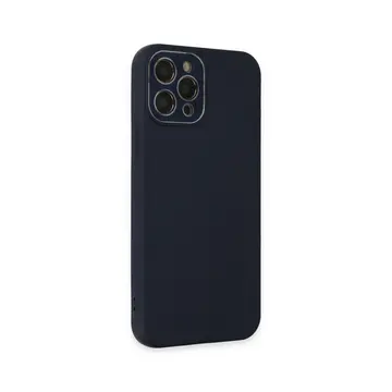 İphone 12 Pro Max Kılıf Lansman Glass Kapak - Lacivert