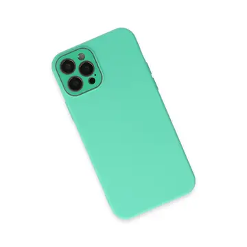 İphone 12 Pro Max Kılıf Lansman Glass Kapak - Turkuaz