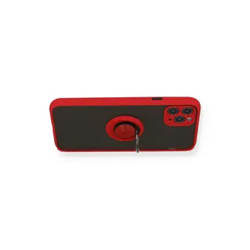 İphone 11 Pro Kılıf Montreal Yüzüklü Silikon Kapak - Kırmızı