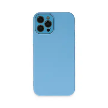 İphone 12 Pro Max Kılıf Lansman Glass Kapak - Mavi