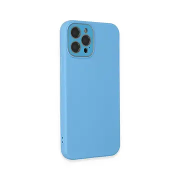 İphone 12 Pro Max Kılıf Lansman Glass Kapak - Mavi
