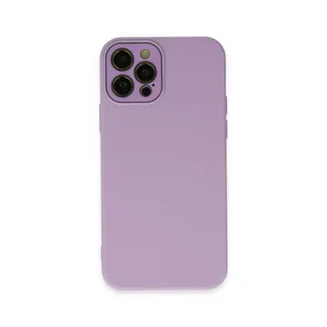 İphone 12 Pro Max Kılıf Lansman Glass Kapak - Lila