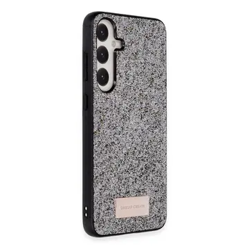 Onegif Samsung Galaxy A55 5g Bright Simli Kapak - Gümüş