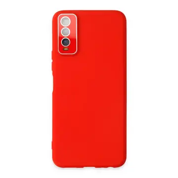 Vivo Y11s Kılıf Lansman Glass Kapak - Kırmızı