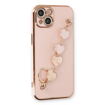 İphone 14 Plus Kılıf Esila Silikon - Pudra
