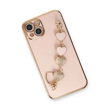 İphone 14 Plus Kılıf Esila Silikon - Pudra