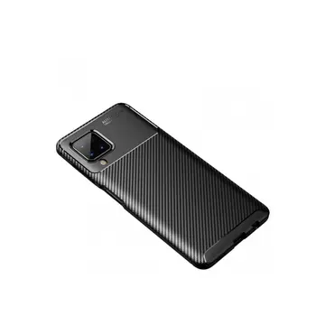 Samsung Galaxy A22 Kılıf Auto Focus Karbon Kapak - Siyah